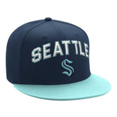 NHL Seattle Kraken Starter Arch Logo Two-Tone Snapback Hat