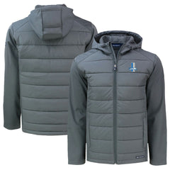 Cutter & Buck Throwback Big & Tall Evoke Hybrid Eco Softshell Recycled Full-Zip Hoodie - Detroit Lions Hoodies