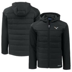 Cutter & Buck Throwback Big & Tall Evoke Hybrid Eco Softshell Recycled Full-Zip Hoodie - Philadelphia Eagles Hoodies