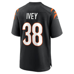 DJ Ivey Team Game Jersey - Cincinnati Bengals Jerseys