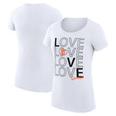 White San Francisco Giants G-III 4Her by Carl Banks Women's Super-Slim Fit Lightweight Love Graphic Team T-Shirt