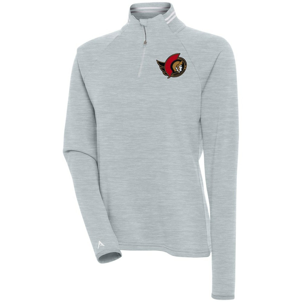 NHL Ottawa Senators Antigua Women's Milo Quarter-Zip Pullover Top