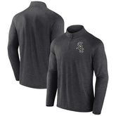 Black Chicago White Sox Profile Big & Tall Raglan Quarter-Zip Top