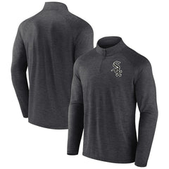 Black Chicago White Sox Profile Big & Tall Raglan Quarter-Zip Top