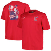 Red St. Louis Cardinals Profile Big & Tall Split Zone T-Shirt