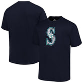 Navy Seattle Mariners Profile Big & Tall Primary Logo T-Shirt