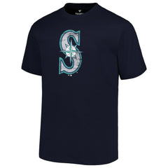 Navy Seattle Mariners Profile Big & Tall Primary Logo T-Shirt