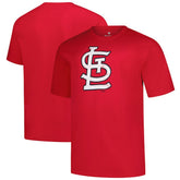 Red St. Louis Cardinals Profile Big & Tall Weathered Logo T-Shirt