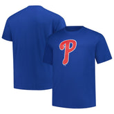 Royal Philadelphia Phillies Profile Big & Tall Weathered Logo T-Shirt