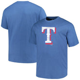 Heather Royal Texas Rangers Profile Big & Tall Weathered Logo T-Shirt