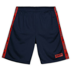 Navy Atlanta Braves Profile Big & Tall Fleece Shorts