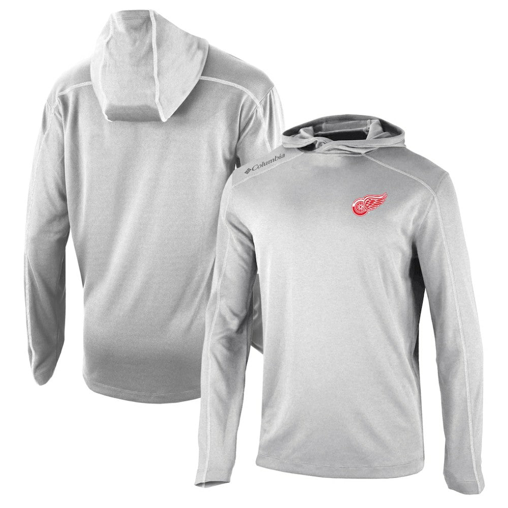NHL Detroit Red Wings Columbia Omni-Wick Shotgun Long Sleeve Hoodie T-Shirt