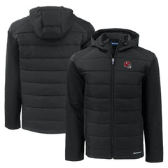 Cutter & Buck Helmet Evoke Hybrid Eco Softshell Recycled Full-Zip Hoodie Jacket - Kansas City Chiefs Hoodies
