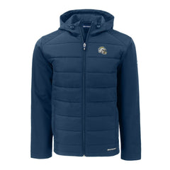 Cutter & Buck Helmet Evoke Hybrid Eco Softshell Recycled Full-Zip Hoodie Jacket - Los Angeles Chargers Hoodies
