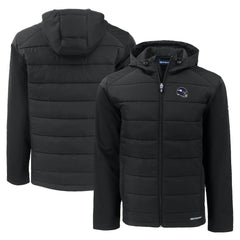 Cutter & Buck Helmet Evoke Hybrid Eco Softshell Recycled Full-Zip Hoodie Jacket - Minnesota Vikings Hoodies