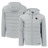 Cutter & Buck Helmet Evoke Hybrid Eco Softshell Recycled Full-Zip Hoodie Jacket - Washington Commanders Hoodies
