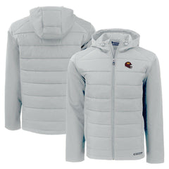 Cutter & Buck Helmet Evoke Hybrid Eco Softshell Recycled Full-Zip Hoodie Jacket - Washington Commanders Hoodies