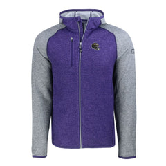 Cutter & Buck Helmet Mainsail Sweater-Knit Full-Zip Hoodie - Baltimore Ravens Hoodies