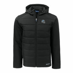 Cutter & Buck Helmet Big & Tall Evoke Hybrid Eco Softshell Recycled Full-Zip Hoodie Jacket - Detroit Lions Hoodies