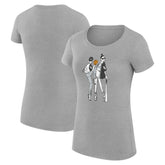 Heather Gray Chicago White Sox G-III 4Her by Carl Banks Women's Super-Slim Fit Lightweight Baseball Girls T-Shirt