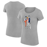 Heather Gray Detroit Tigers G-III 4Her by Carl Banks Women's Super-Slim Fit Lightweight Baseball Girls T-Shirt