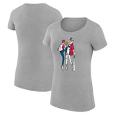 Heather Gray Los Angeles Angels G-III 4Her by Carl Banks Women's Super-Slim Fit Lightweight Baseball Girls T-Shirt