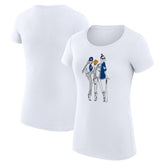 White Los Angeles Dodgers G-III 4Her by Carl Banks Women's Super-Slim Fit Lightweight Baseball Girls T-Shirt