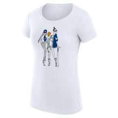 White Los Angeles Dodgers G-III 4Her by Carl Banks Women's Super-Slim Fit Lightweight Baseball Girls T-Shirt