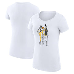 White Pittsburgh Pirates G-III 4Her by Carl Banks Women's Super-Slim Fit Lightweight Baseball Girls T-Shirt