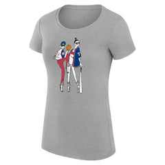Heather Gray Texas Rangers G-III 4Her by Carl Banks Women's Super-Slim Fit Lightweight Baseball Girls T-Shirt