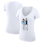 White Tampa Bay Rays G-III 4Her by Carl Banks Women's Super-Slim Fit Lightweight Baseball V-Neck T-Shirt