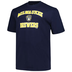 Navy Milwaukee Brewers Profile Big & Tall Heart & Soul T-Shirt
