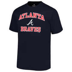 Navy Atlanta Braves Profile Big & Tall Heart & Soul T-Shirt