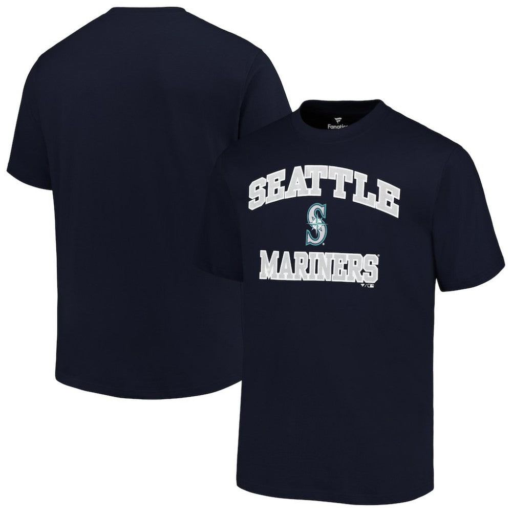 Navy Seattle Mariners Profile Big & Tall Heart & Soul T-Shirt