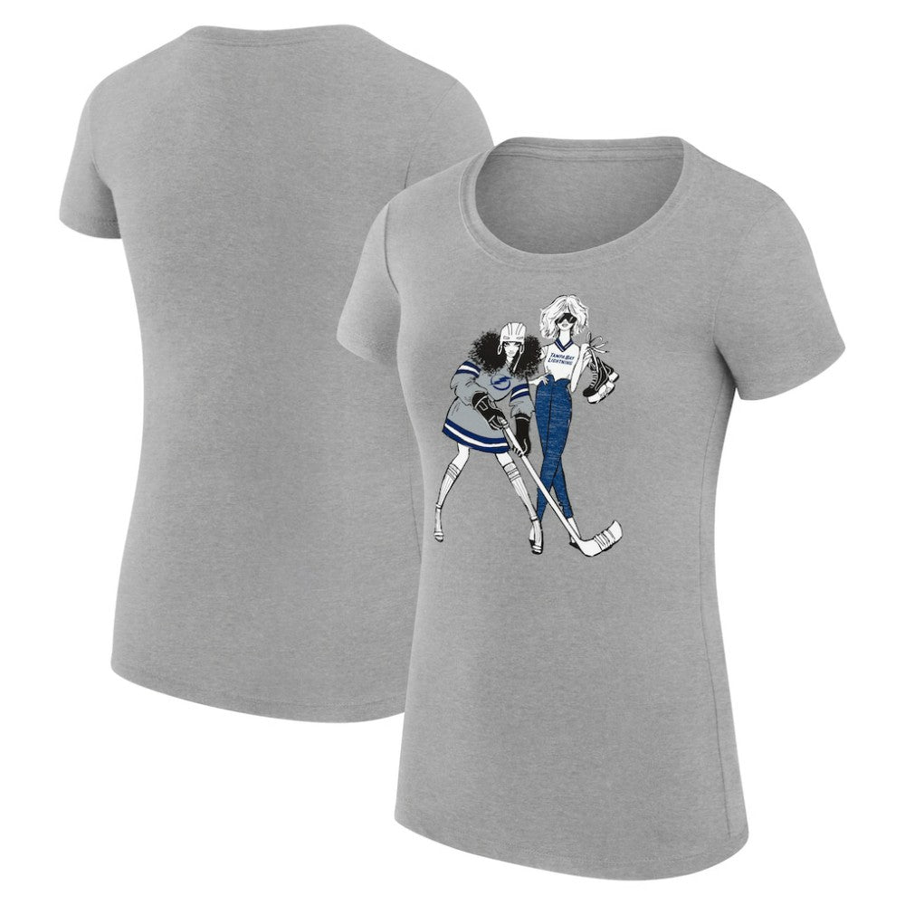 NHL Tampa Bay Lightning G-III 4Her by Carl Banks Women's Super-Slim Fit Lightweight Hockey Girls T-Shirt