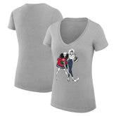 NHL Montreal Canadiens G-III 4Her by Carl Banks Women's Super-Slim Fit Lightweight Hockey Girls V-Neck T-Shirt
