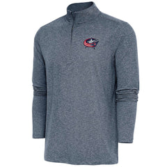 NHL Columbus Blue Jackets Antigua Hunk Quarter-Zip Pullover Top