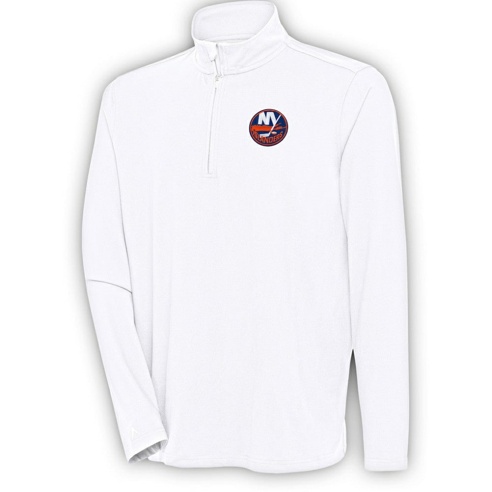 NHL New York Islanders Antigua Hunk Quarter-Zip Pullover Top