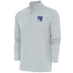 NHL New York Rangers Antigua Hunk Quarter-Zip Pullover Top