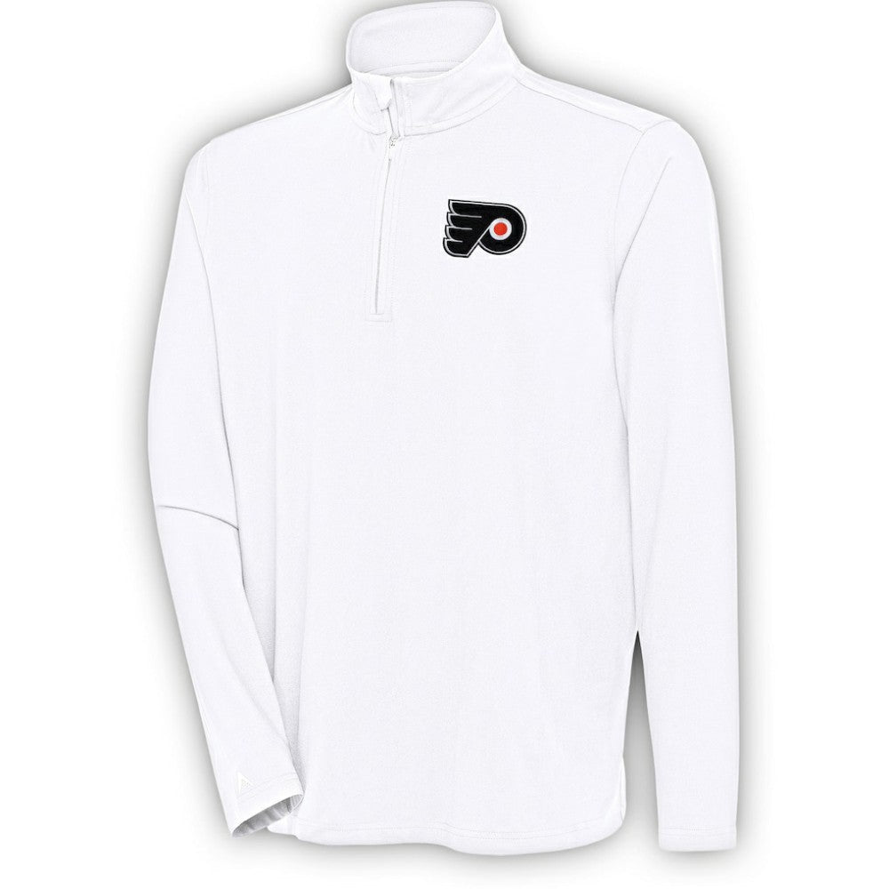 NHL Philadelphia Flyers Antigua Hunk Quarter-Zip Pullover Top
