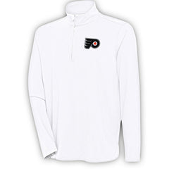 NHL Philadelphia Flyers Antigua Hunk Quarter-Zip Pullover Top