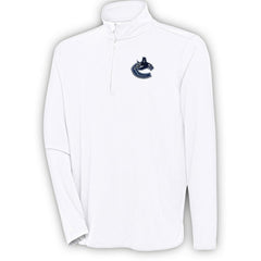 NHL Vancouver Canucks Antigua Hunk Quarter-Zip Pullover Top
