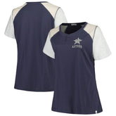 Navy/Gray Houston Astros '47 Women's Plus Size Henley T-Shirt