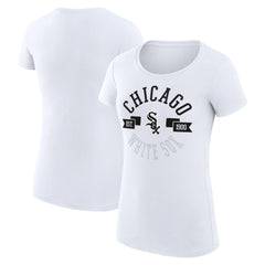 White Chicago White Sox G-III 4Her by Carl Banks Women's Super-Slim Fit Lightweight City Graphic T-Shirt