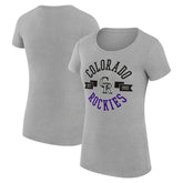 Heather Gray Colorado Rockies G-III 4Her by Carl Banks Women's Super-Slim Fit Lightweight City Graphic T-Shirt