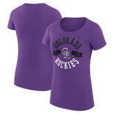 Purple Colorado Rockies G-III 4Her by Carl Banks Women's Super-Slim Fit Lightweight City Graphic T-Shirt
