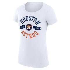 White Houston Astros G-III 4Her by Carl Banks Women's Super-Slim Fit Lightweight City Graphic T-Shirt