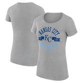 Heather Gray Kansas City Royals G-III 4Her by Carl Banks Women's Super-Slim Fit Lightweight City Graphic T-Shirt