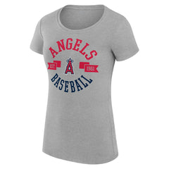 Heather Gray Los Angeles Angels G-III 4Her by Carl Banks Women's Super-Slim Fit Lightweight City Graphic T-Shirt