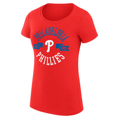 Red Philadelphia Phillies G-III 4Her by Carl Banks Women's Super-Slim Fit Lightweight City Graphic T-Shirt